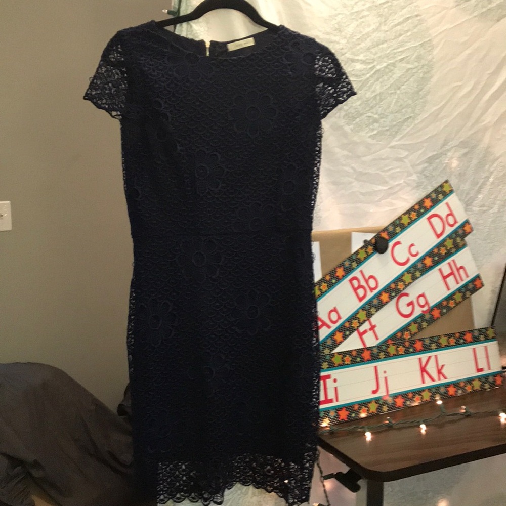 Navy Blue Size Lace Dress